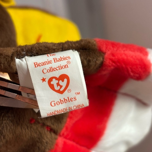 RARE Ty GOBBLES Plush Turkey Toy - 1997 - Picture 5 of 8